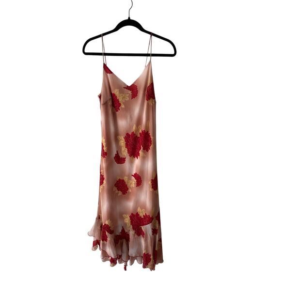 Vintage Dunamis Floral Print Slip Dress Fairycore Made in USA Large - Picture 5 of 6